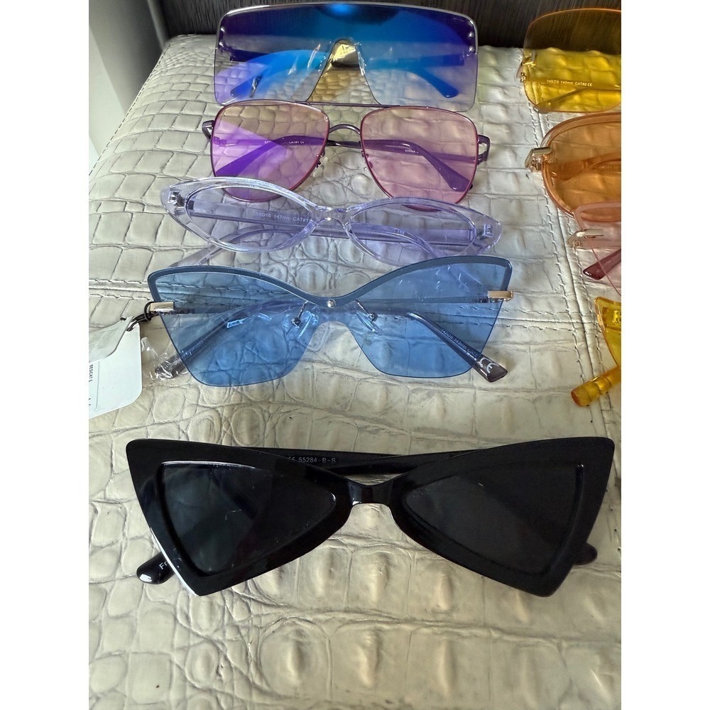 Lot of 10 Trendy Sunglasses – Y2K, Festival, Streetwear, Brand New - Picture 7 of 11